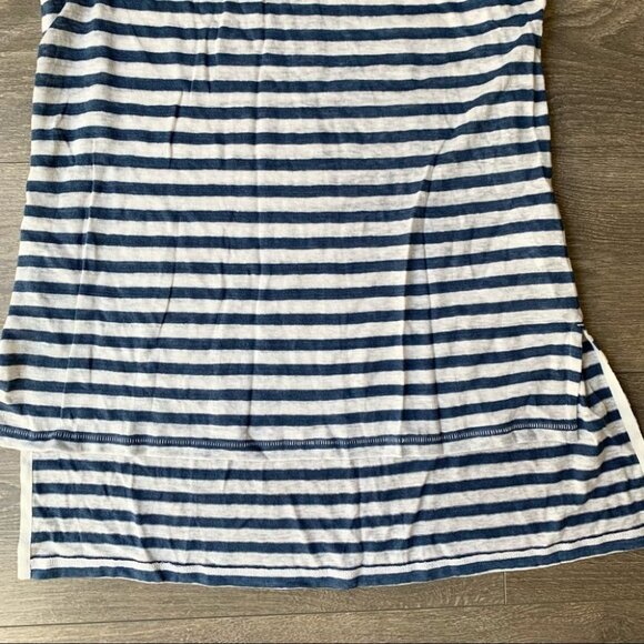 Aritzia Wilfred Free Striped Tank Top Sleeveless White Blue Linen Size XXS - Picture 7 of 11